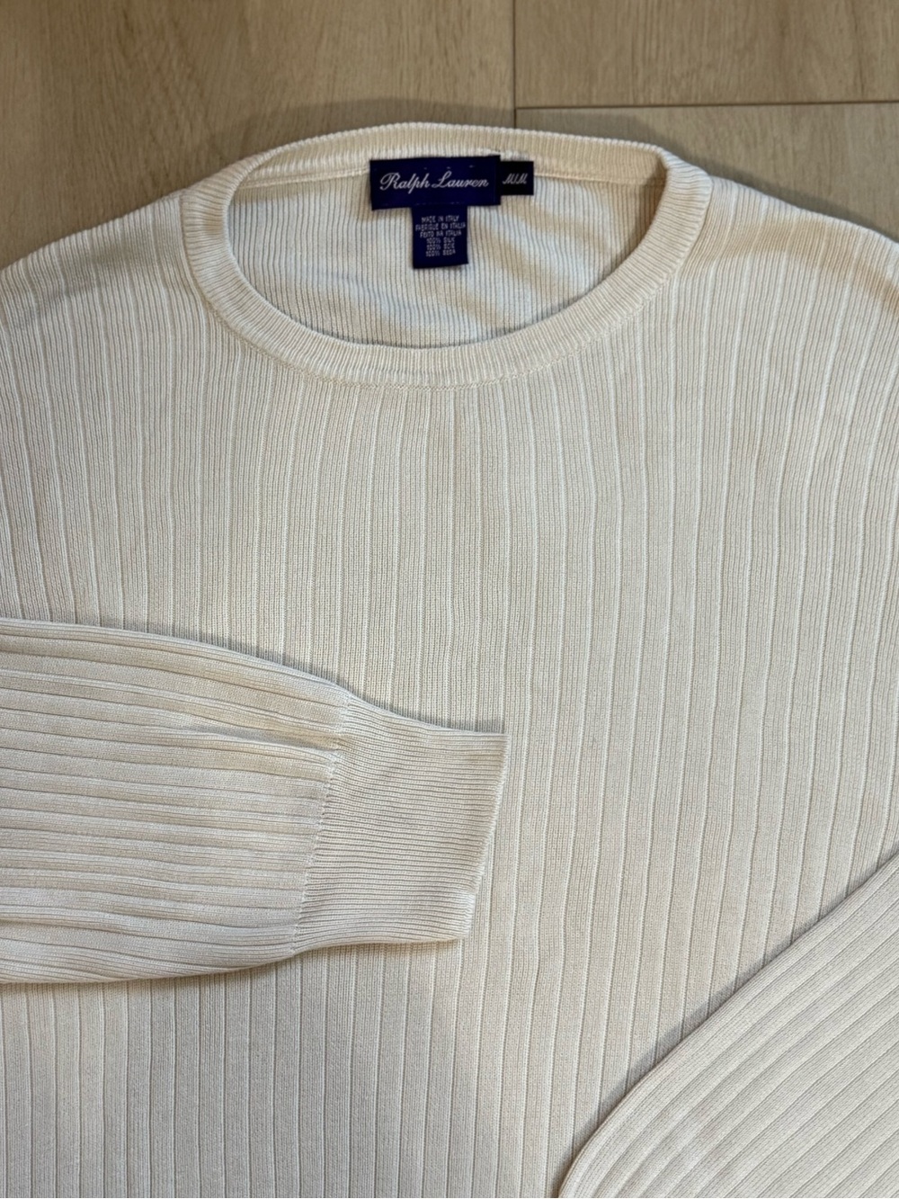 VINTAGE Ralph Lauren Purple Label Vintage Crewneck Sweater 100% Silk